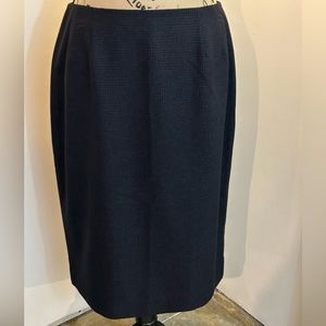 Larry Levine black/blue tweed pencil skirt size 10
